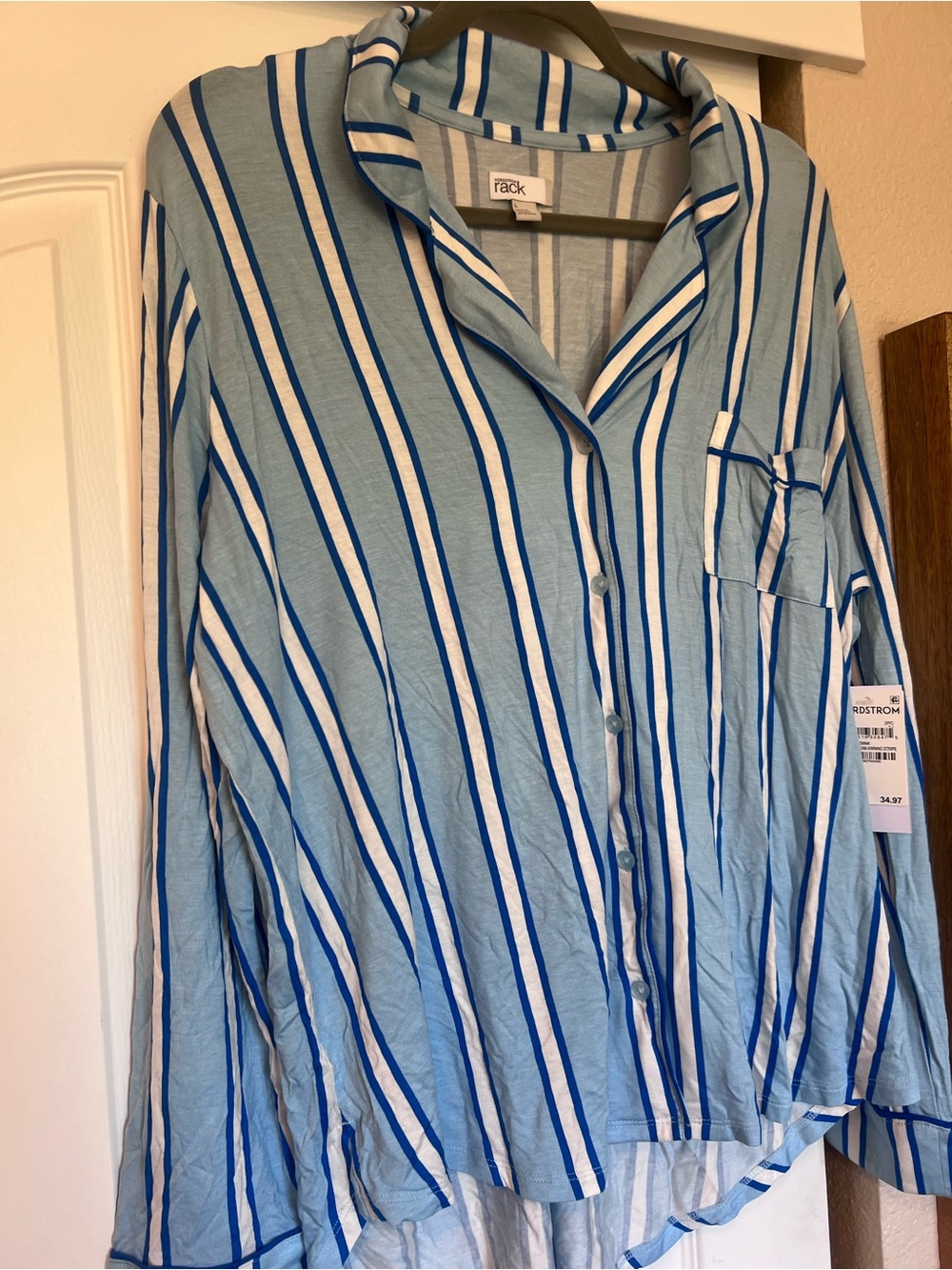 Nordstrom rack light blue pajama top _- Women’s Large - Picture 4 of 5